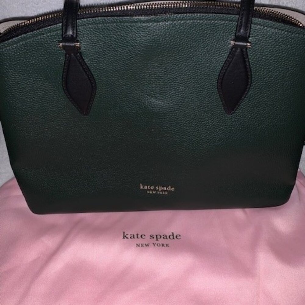 Kate Spade Zeezee Large Work Tote, Deep Evergreen Multi
